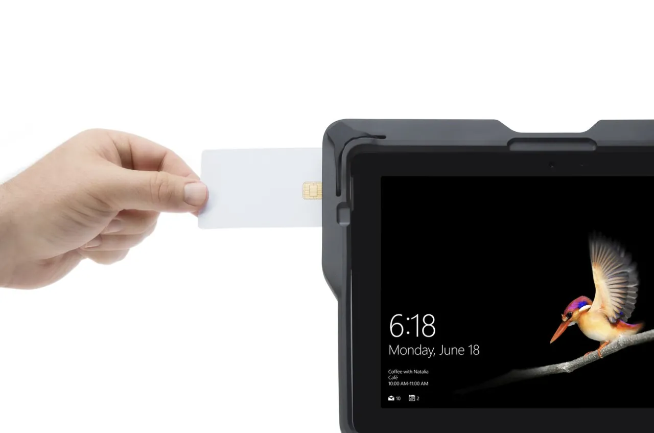 Hot Kensington BlackBelt™ Rugged Case with Integrated Smart Card Reader (CAC) Reader for Surface™ Go