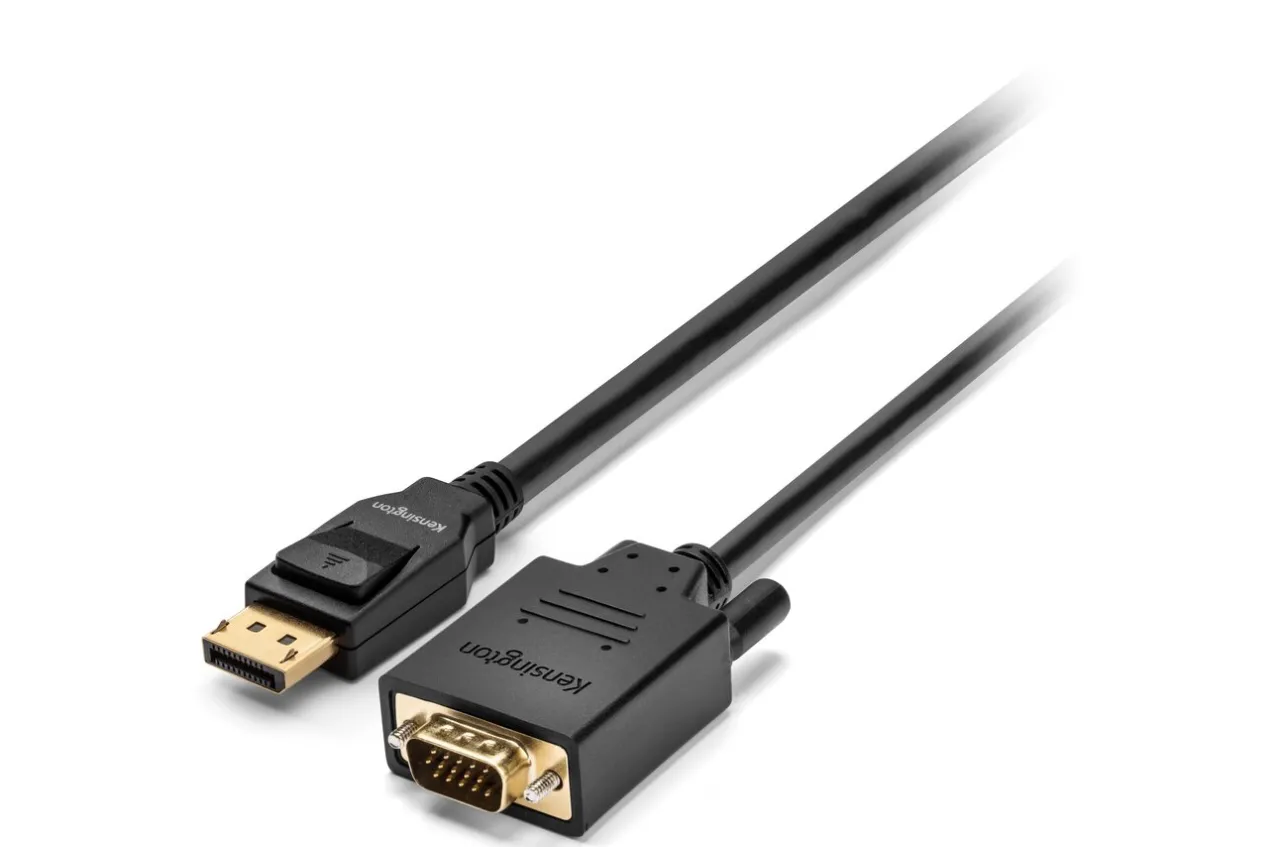 Discount Kensington DisplayPort 1.2 (M) to VGA (M) Passive Unidirectional Cable, 6ft