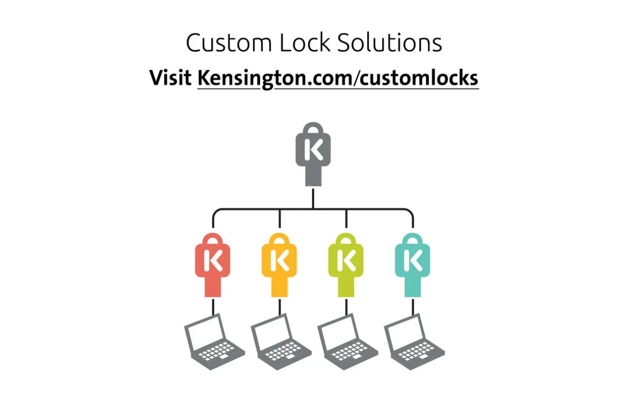 Discount Kensington N17 Keyed Dual Head Laptop Lock for Wedge-Shaped Slots