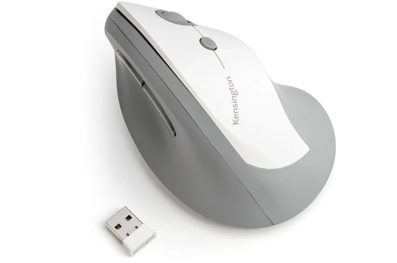 Discount Kensington Pro Fit® Ergo Vertical Wireless Mouse-Gray