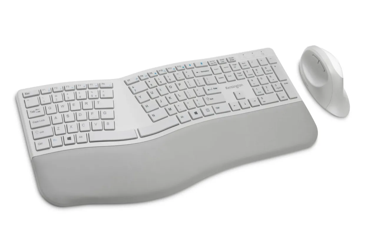 Hot Kensington Pro Fit® Ergo Wireless Keyboard and Mouse—Gray