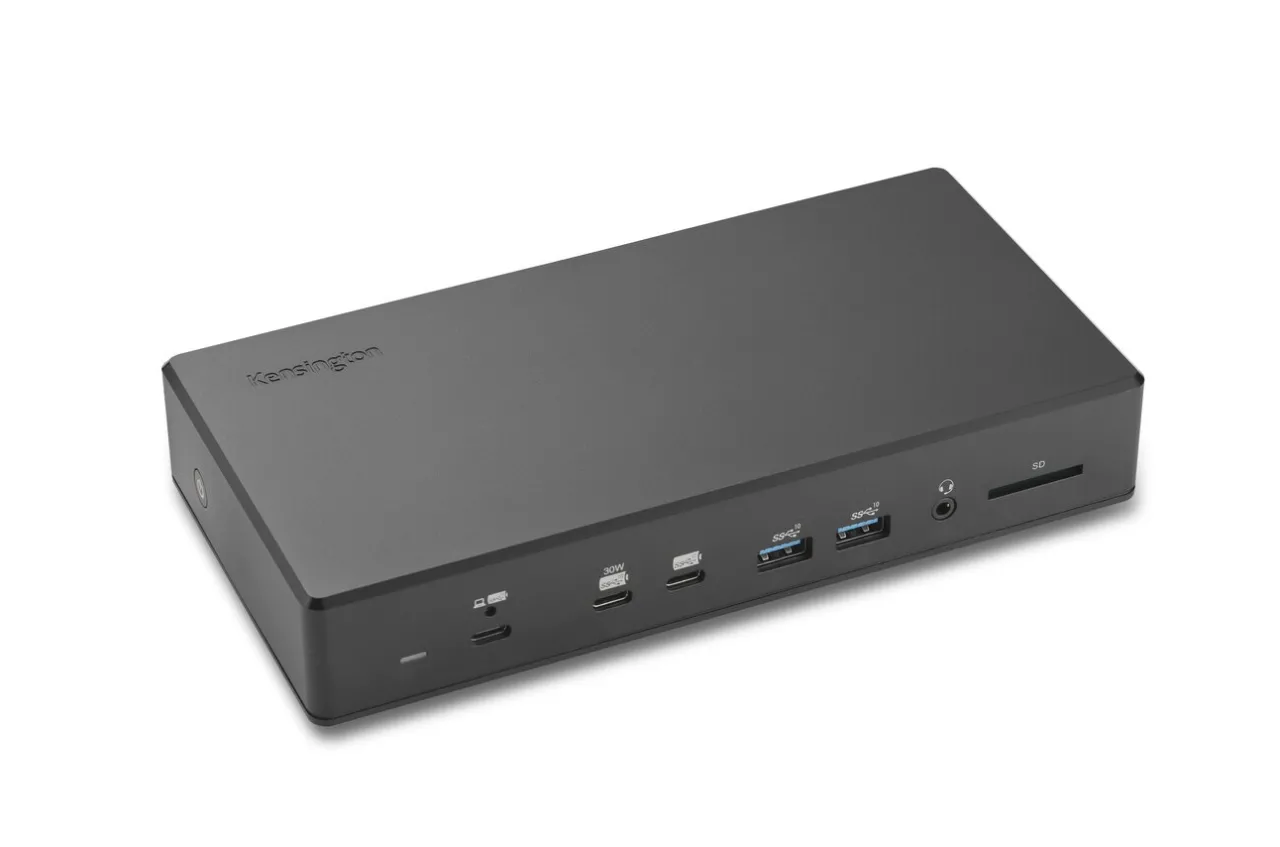 Best Kensington SD4880P EQ USB-C® 10Gbps Quad Video 17-in-1 Driverless Dock 100W PD - DP/HDMI® - Window
