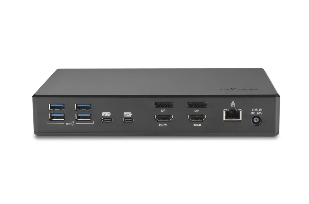 Best Kensington SD4880P EQ USB-C® 10Gbps Quad Video 17-in-1 Driverless Dock 100W PD - DP/HDMI® - Window