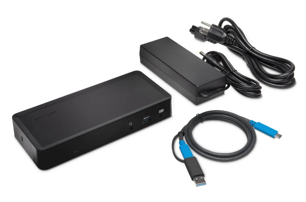 Best Kensington SD4700P USB-C & USB-A 5Gbps Dual 2K Hybrid Dock - up to 60W PD-DP & HDMI - Windows/macOS