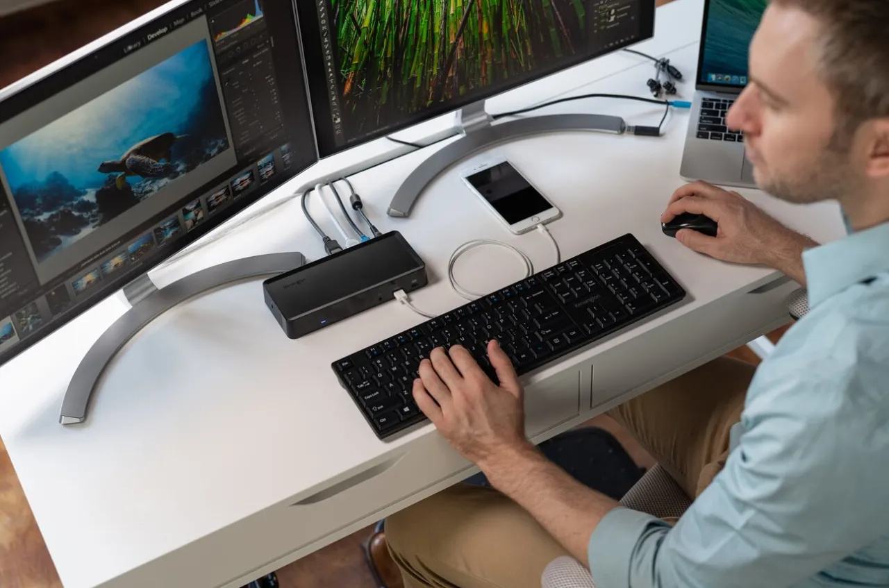 Best Kensington SD4700P USB-C & USB-A 5Gbps Dual 2K Hybrid Dock - up to 60W PD-DP & HDMI - Windows/macOS