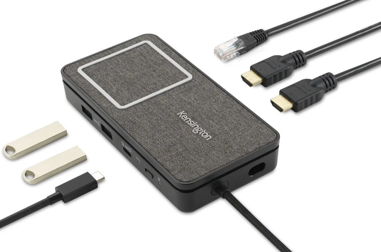 Best Kensington SD1700P USB-C Dual 4K Portable Mobile Dock with Qi Charging – 100W Power Pass Through - TAA