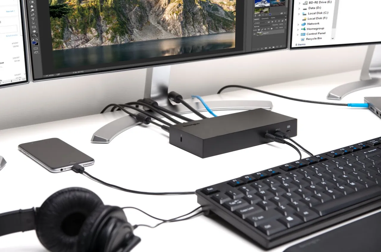 Sale Kensington SD4800P USB-C 10Gbps Scalable Video Docking Station - 60W PD - DP/DP/HDMI - Windows