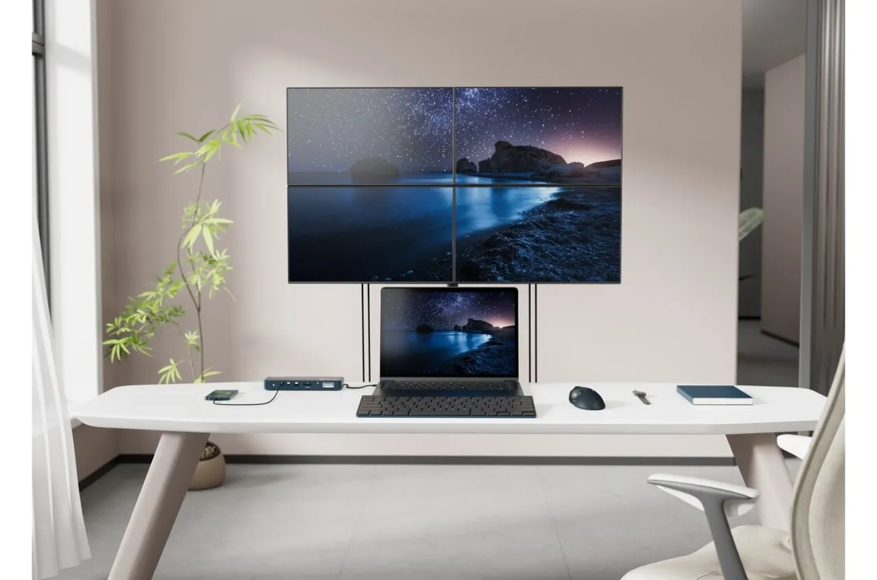 New Kensington SD5900T EQ Thunderbolt™ 4 Quad 4K 40Gbps Dock with DisplayLink® Technology – Midnight Blue