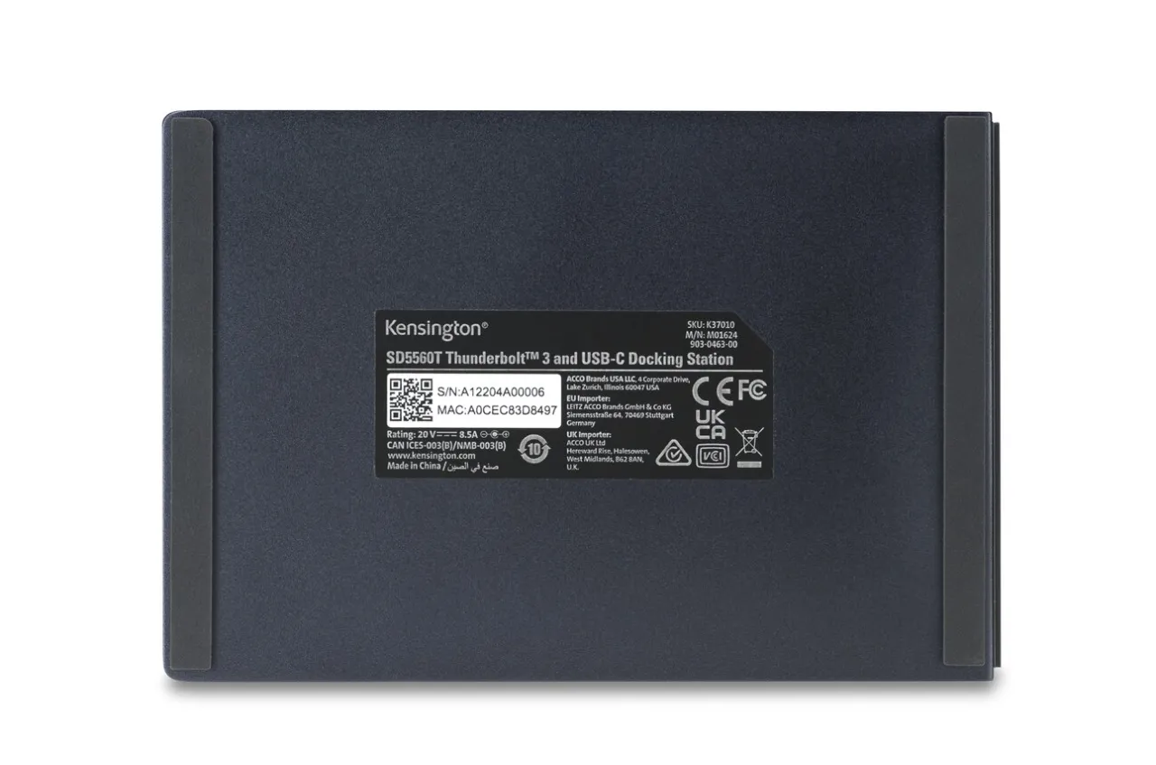 Outlet Kensington SD5560T Thunderbolt™ 3 and USB-C Dual 4K Hybrid Docking Station – 96W PD – Windows/macOS