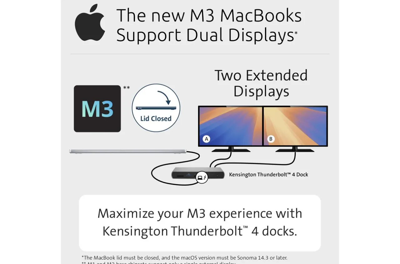 Best Sale Kensington SD5700T Thunderbolt™ 4 Dual 4K Docking Station with 90W PD - Windows/macOS/Chrome