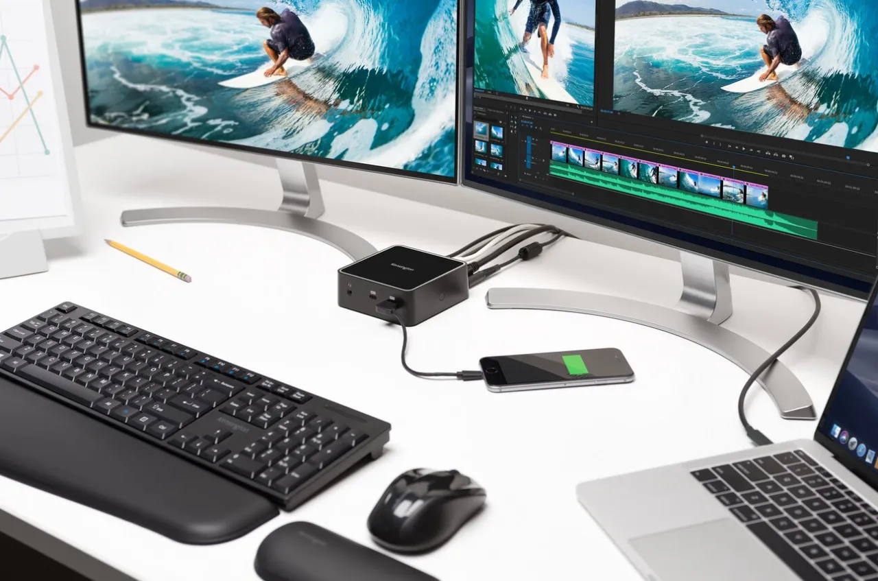 Shop Kensington SD2400T Thunderbolt 3 40Gbps Dual 4K Nano Dock - 85W PD - Windows/macOS - TAA