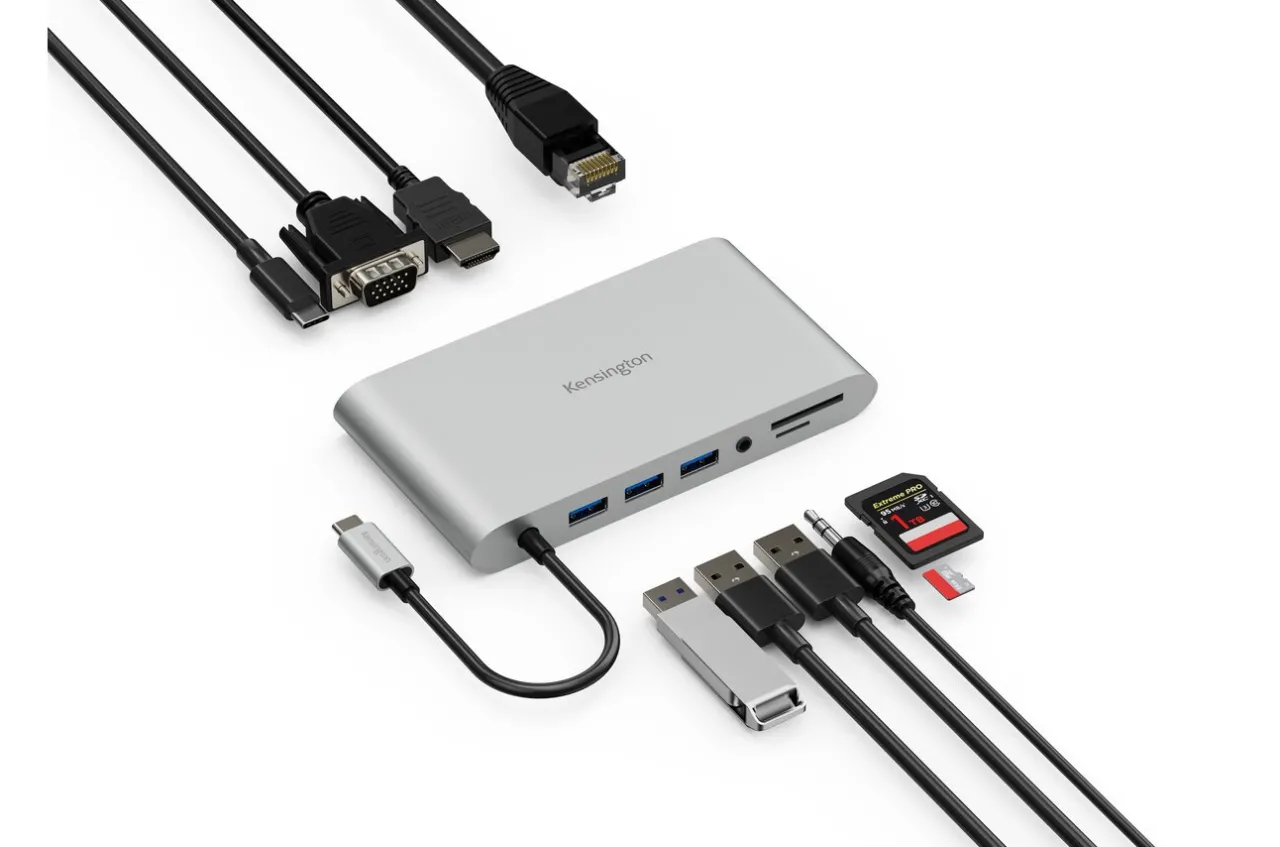 Sale Kensington UH1440P USB-C 5Gbps Dual Video Driverless Mobile Dock – 85W Pass-Through Power – DP/HDMI/VGA