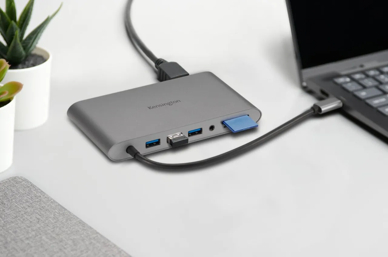 Sale Kensington UH1440P USB-C 5Gbps Dual Video Driverless Mobile Dock – 85W Pass-Through Power – DP/HDMI/VGA