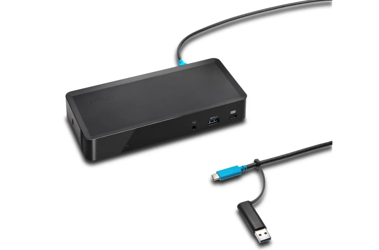 Outlet Kensington USB-C 3.2 Gen2 10Gbps Cable with USB-A Adapter - 100W Power Delivery, 1 meter